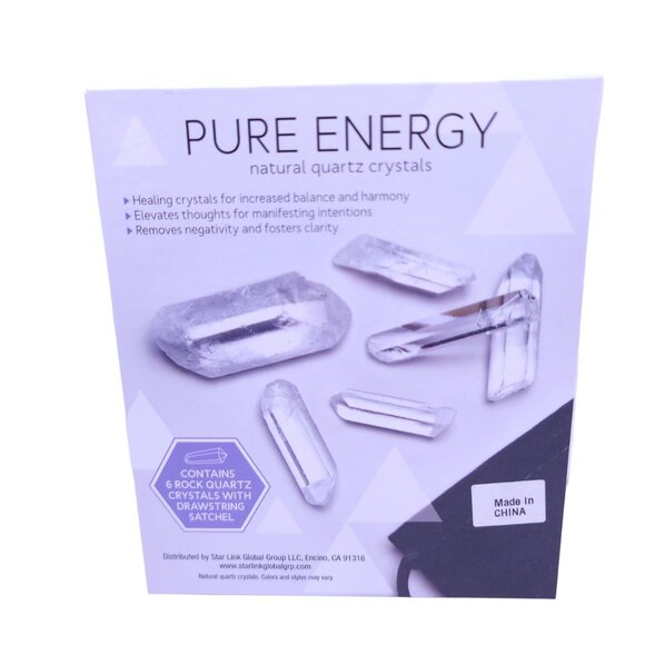 Pure Energy Natural Quartz Crystals Healing Meditation Satchel Natural Stones - Picture 6 of 8